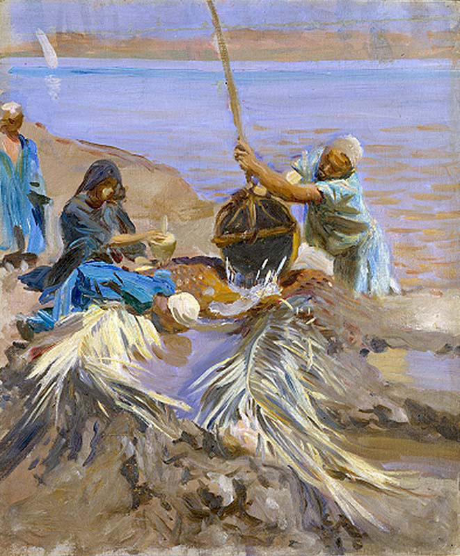 Egyptians Raising Water from Nile
